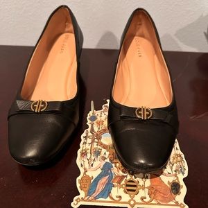 Cole Haan Malta wedge in black leather. Used in good condition with box. Size 10